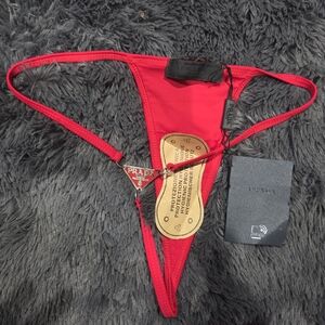 Prada Milano Vibrant Red Lingerie Thong